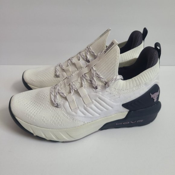 NEW Under Armour Womens Project Rock 3 Training Shoes 3023005-105 Size 10 White